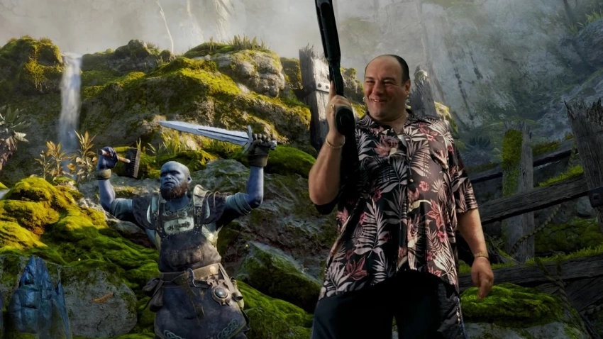 Тони Сопрано примерил на себя роль Кратоса и сразился с Тором в мире God of War: Ragnarok