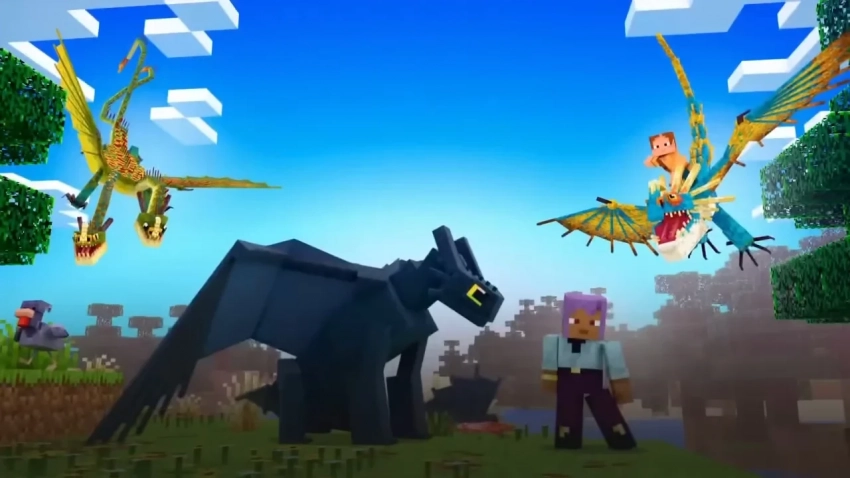 «Как приручить дракона», но в Minecraft — релиз тематического дополнения с героями и бронёй